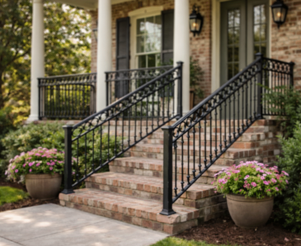 Custom Iron Stair Railings and Porch Railings for Louisiana Homes