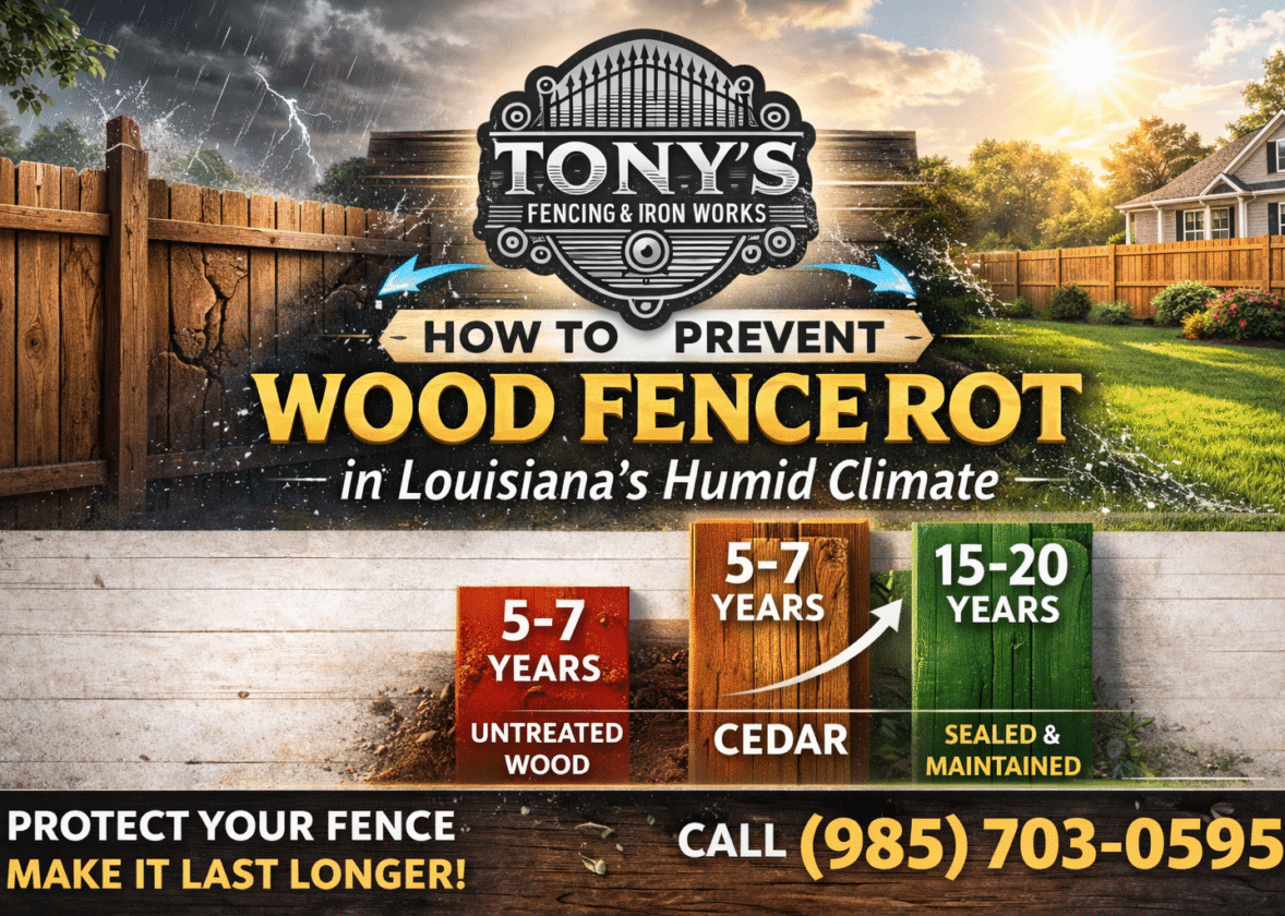 How to Prevent Fence Rot in Louisiana’s Humid Climate