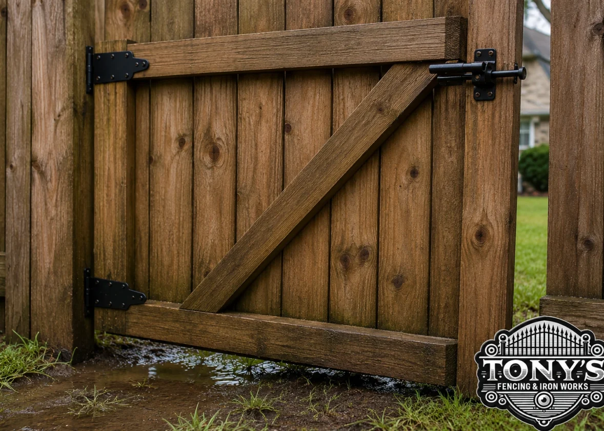 Why Your Fence Gate Won’t Close After Summer Rain in Southeast Louisiana